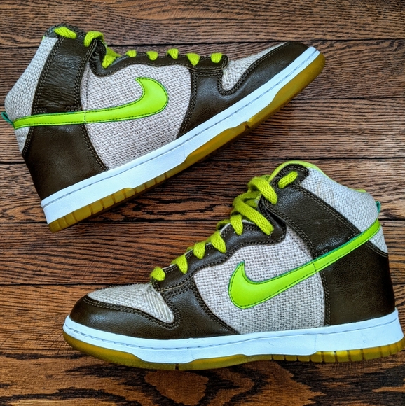 Nike | Shoes | 207 Nike Dunk High Shrek Gs Size 6y Womens 75 | Poshmark